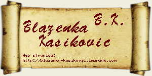 Blaženka Kašiković vizit kartica